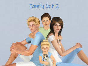 Sims 3 — Family Set 2 Portrait Set by jessesue2 — Another portrait set with 5 members of the family. 2 adults, one child,