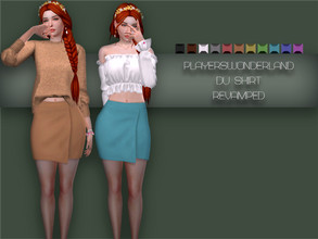 Sims 4 — Discover University Skirt Revamped by PlayersWonderland — _HQ _Custom thumbnail _11 Swatches Discover University