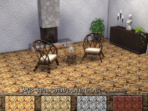 Sims 4 —  MB-WarmWood_Coco by matomibotaki —  MB-WarmWood_Coco, rough structural inlaid work wooden floor , comes in 4
