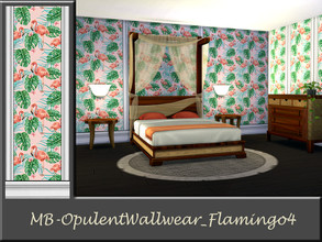 Sims 4 — MB-OpulentWallwear_Flamingo4 by matomibotaki — MB-OpulentWallwear_Flamingo4, lovely wallpaper with flamingo and
