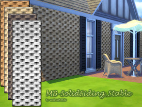 Sims 4 — MB-SolidSiding_Stable by matomibotaki — MB-SolidSiding_Stable, rough and sold colored brick wall, comes in 4