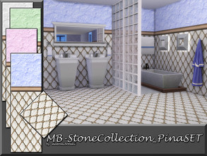 Sims 4 — MB-StoneCollection_PinaSET by matomibotaki — MB-StoneCollection_PinaSET, lovely tile floor and wall set, each