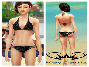 Sims 4 — KeyCamz Swimsuit 1 by ErinAOK — Bikini Base game compatible 9 swatches 