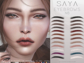 Sims 4 — SayaSims - Eyebrows N6 by SayaSims — - 33 Colours - Female/Male - All Ages - Custom Thumbnail - HQ mod