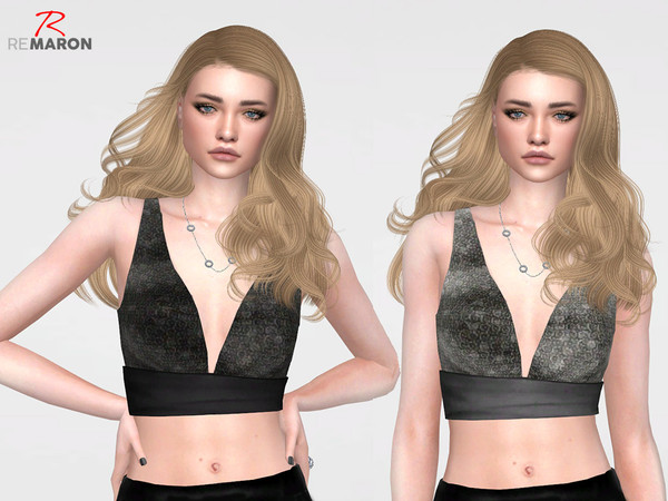 Sims 4 — Cropped Fashion for Women 01 by remaron — FIXED! 04/20/2020 (Please download again) = Sims reaction = ==== MESH