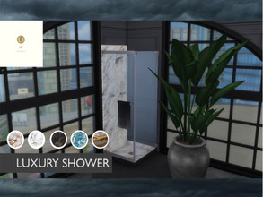 Sims 4 — Luxury Shower by janek04 — Luxury shower by JB! Avabile in 5 colors: - light gold marble - classic marble - dark