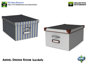 Sims 3 — kardofe_Adriel Dining Room_Box by kardofe — Cardboard box with reinforced lid and handle,