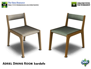 Sims 3 — kardofe_Adriel Dining Room_DiningChair by kardofe — Dining chair in wood and fabric