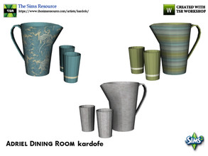 Sims 3 — kardofe_Adriel Dining Room_Pitcher by kardofe — Pitcher and two glasses, decorative, in three different options