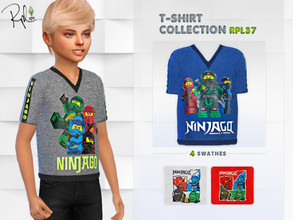 Sims 4 — T-shirt Collection RPL37 by RobertaPLobo — :: T-Shirt for Child (only Boy) :: 4 swatches :: Occult: ALL ::