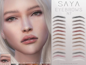 Sims 4 — SayaSims - Eyebrows N7 by SayaSims — - 30 Colours - Female/Male - All Ages - Custom Thumbnail - HQ mod