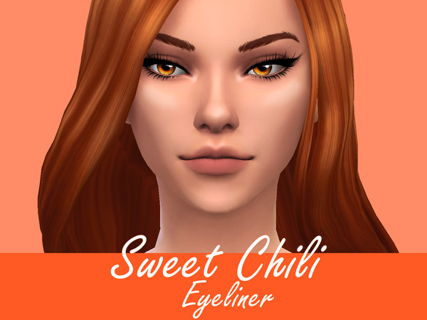 Sims 4 — Sweet Chili Eyeliner by Sagittariah — base game compatible 1 swatch properly tagged enabled for all occults