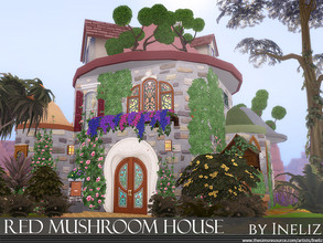 Sims 4 — Red Mushroom House by Ineliz — This magical house is designed for creative and inspired personalities. Lot type: