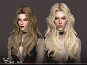 Sims 4 — WINGS-TZ0314 by wingssims — This hair style has 26 kinds of color File size is about 21MB Hope you like it!