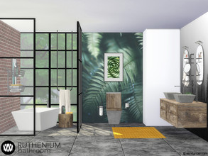 Sims 4 — Ruthenium Bathroom by wondymoon — Ruthenium Bathroom and decorations! Have fun! - Set Contains * Sink * Cabinet