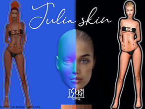 Sims 4 — Julia Skin by ISKRAsims4 — This is not an overlay version. 15 swatches female only skin detail category HQ