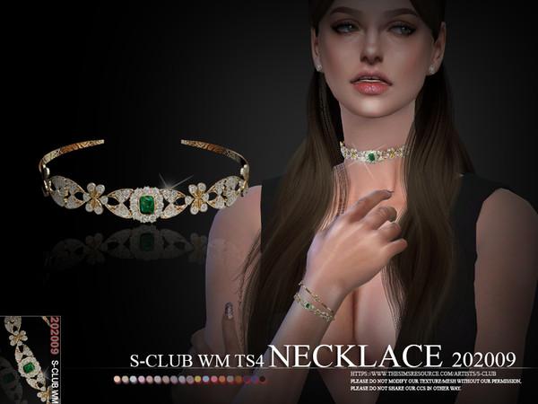 Sims 4 — S-Club ts4 WM Necklace 202009 by S-Club — Necklace, 10 swatches, hope you like, thank you.