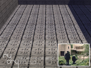 Sims 4 — RyCry's Millard Brick Floor by rl2802 — Brick floors with the Millard House cinder block pattern, recently