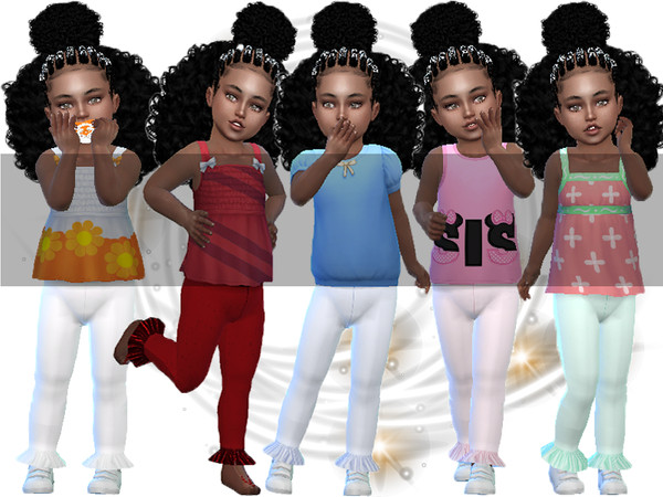 Sims 4 — Plain 1 frill pants by TrudieOpp — Plain 1 frill pants in 5 colors