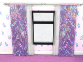 Sims 4 — 80s themed Curtains Left by GeekyFairy — So here are some great 80s themed curtains :) 4 swatches -Don't claim