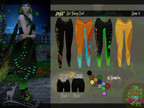 Sims 4 — DSF SET FAIRY CIEL PANT by DanSimsFantasy — Pants fitted to the waist with a design of semi-transparent windows,