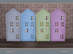 Sims 4 — Houses. Bookcase B by soloriya — House bookcase. Part of Houses set. 4 color variations. Category: Storage -