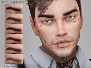 Sims 4 — Eyebrows N32 by -Merci- — Eyebrows is for male from teen to elder. Have Fun! 