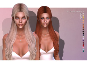 Sims 4 — Nightcrawler-Lenore (HAIR) by Nightcrawler_Sims — NEW HAIR MESH T/E Smooth bone assignment All lods 22colors