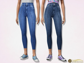 Sims 3 — Wash High Waist Skinny Jean by Harmonia — 3 color. recolorable Please do not use my textures. Please do not