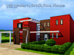 Sims 4 — MB-Modern_Brick_Row_House by matomibotaki — Modern design house with chic details and lot of space for your Sims