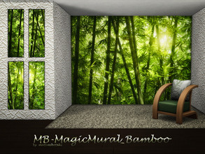 Sims 4 — MB-MagicMural_Bamboo by matomibotaki — MB-MagicMural_Bamboo, near by nature, lovely bamboo nurals with 4