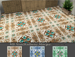 Sims 4 — MB-NeatHallway_Margie by matomibotaki — MB-NeatHallway_Margie, elegant stone floor with celtic ornaments, comes