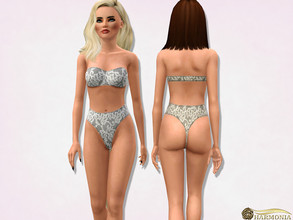 Sims 3 — Delicate Lace Bra And Panties Set by Harmonia — 3 color. recolorable Please do not use my textures. Please do
