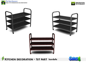 Sims 4 — kardofe_Kitchen decoration_Auxiliary trolley by kardofe — Auxiliary trolley for the kitchen, made of metal, in