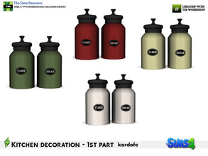 Sims 4 — kardofe_Kitchen decoration_Jars by kardofe — Two large decorative jars, in four color options 