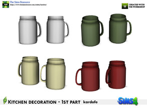 Sims 4 — kardofe_Kitchen decoration_Pitchers by kardofe — Two jars turned into pitchers in four different colour options 