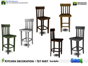 Sims 4 — kardofe_Kitchen decoration_Stool by kardofe — High stool for use on the island, in six different options 