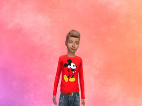 Sims 4 — Disney shirt with Mickey and Minnie by Nordica-sims — I've made this shirt in 6 swatches (all with Mickey and/or