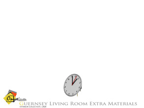 Sims 4 — Guernsey Desk Clock by Onyxium — Onyxium@TSR Design Workshop Living Room Collection | Belong To The 2020 Year