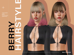 Sims 3 — LeahLillith Berry Hair by Leah_Lillith — Berry Hair All LODs Smooth bones custom CAS thumbnail