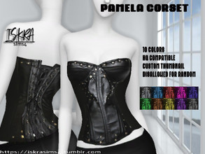 Sims 4 — Pamela corset by ISKRAsims4 — 10 colors Hq compatible Custom thumbnail Disallowed for random