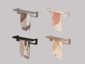 Sims 4 — Bathroom Angi Decor - Towel Rack Holder by ung999 — Bathroom Angi Decor - Towel Rack Holder Color Options : 4