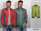 Sims 4 — Belaloallure_Liam top by belal19972 — Polo shirt with bomber jacket for your sims , enjoy :) 