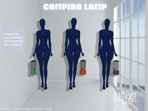 Sims 4 — Camping Lamp accessory by ISKRAsims4 — CAS ACCESSORY 6 swatches HQ compatible hat category custom thumbnail