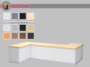 Sims 4 — Avis Kitchen Counter V1 by NynaeveDesign — Avis Kitchen Counter V1 Found under: Surfaces - Counters Price: 183
