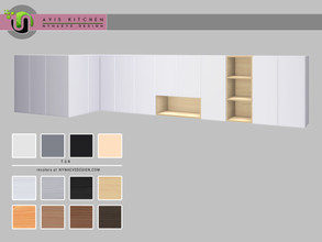 Sims 4 — Avis Kitchen Cabinet by NynaeveDesign — Avis Kitchen Cabinet Found under: Surfaces - Cabinets Price: 183 Tiles: