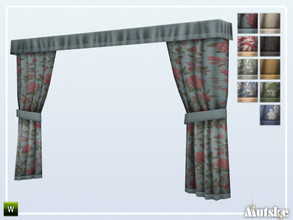 Sims 4 — Alma Grand Window Hangings Recolor B 3x1 by Mutske — This curtain is part of the Alma Constructionset. Made by