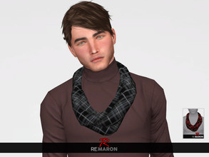 Sims 4 — Scarf 01 for Men by remaron — ==== MESH EDIT ==== -10 Swatches available -All lods -Custom CAS thumbnail -Base