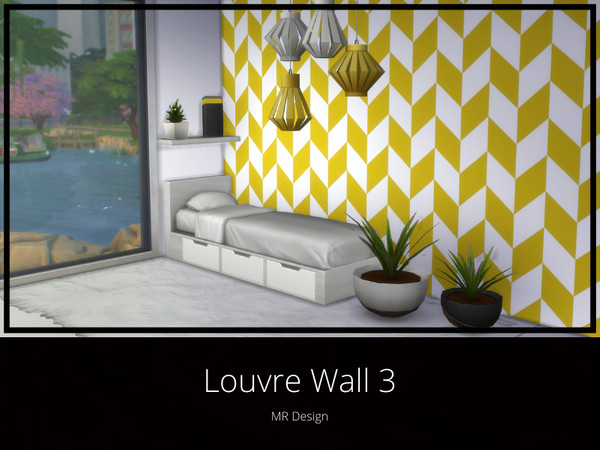 Sims 4 — Louvre Wall 3 by MR_Design — Louvre Wall 3 8 swatches