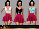 Sims 4 — Top Marcely by LYLLYAN — Top in 5 colors. Base game. 